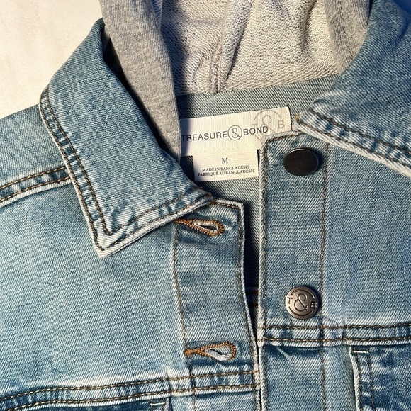 Treasure And Bond Kid's Denim & Fleece Hooded Jacket! - Picture 3 of 8